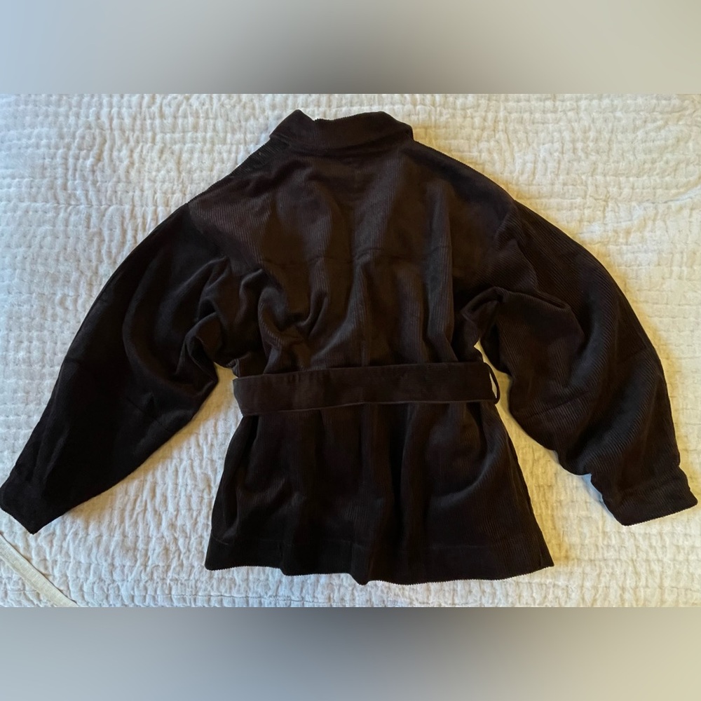 DEIJI STUDIOS Cord House Coat In Cedar Belted Slouchy Cozy Jacket FW 2023 NWT OS - Picture 8 of 16